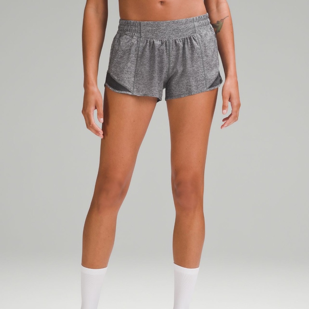 Heather Lux Multi Black/Heathered Black Hotty Hot Low-Rise Lined Short 2.5"